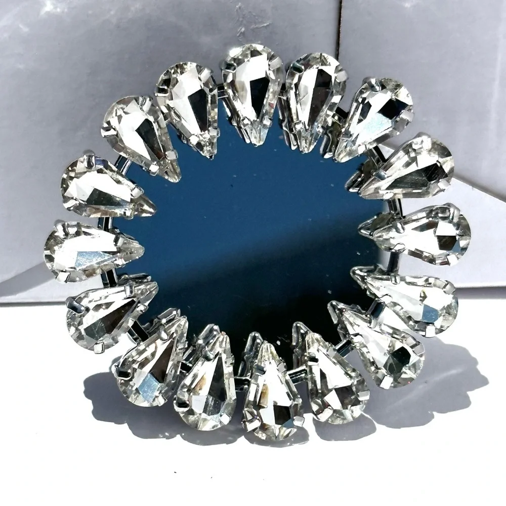Rhinestone mirrored phone grip
